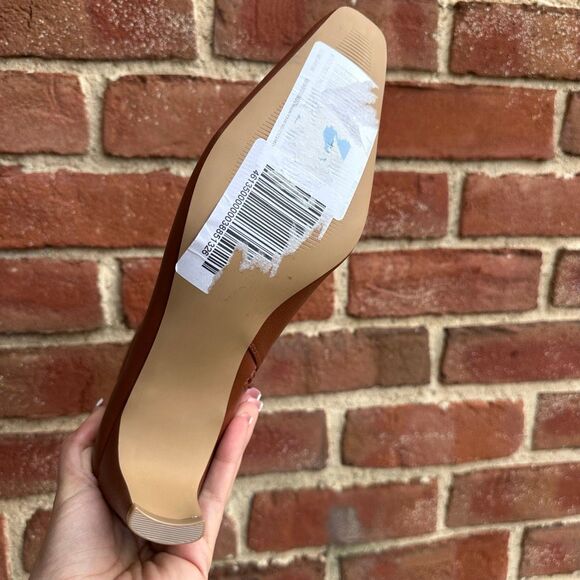 Ann Taylor LOFT Cognac Square Toe Heeled Ankle Booties Size 10 NEW - Picture 14 of 14